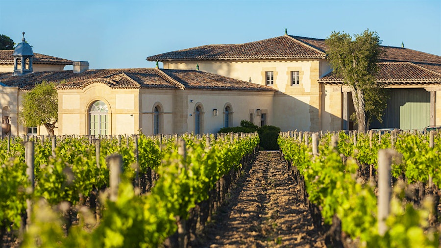 Pétrus' primary building in Pomerol, Bordeaux, France. Photo Credit: Courtesy of Pétrus97-Point Pétrus; Classic Chapoutier Ermitages
